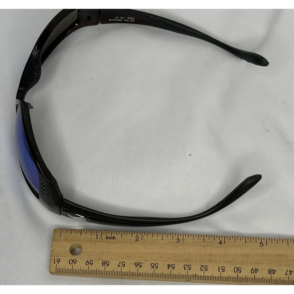 Costa Del Mar FISCH FS 10 Tortoise Frames Blue Mirror POLARIZED Glass 580G